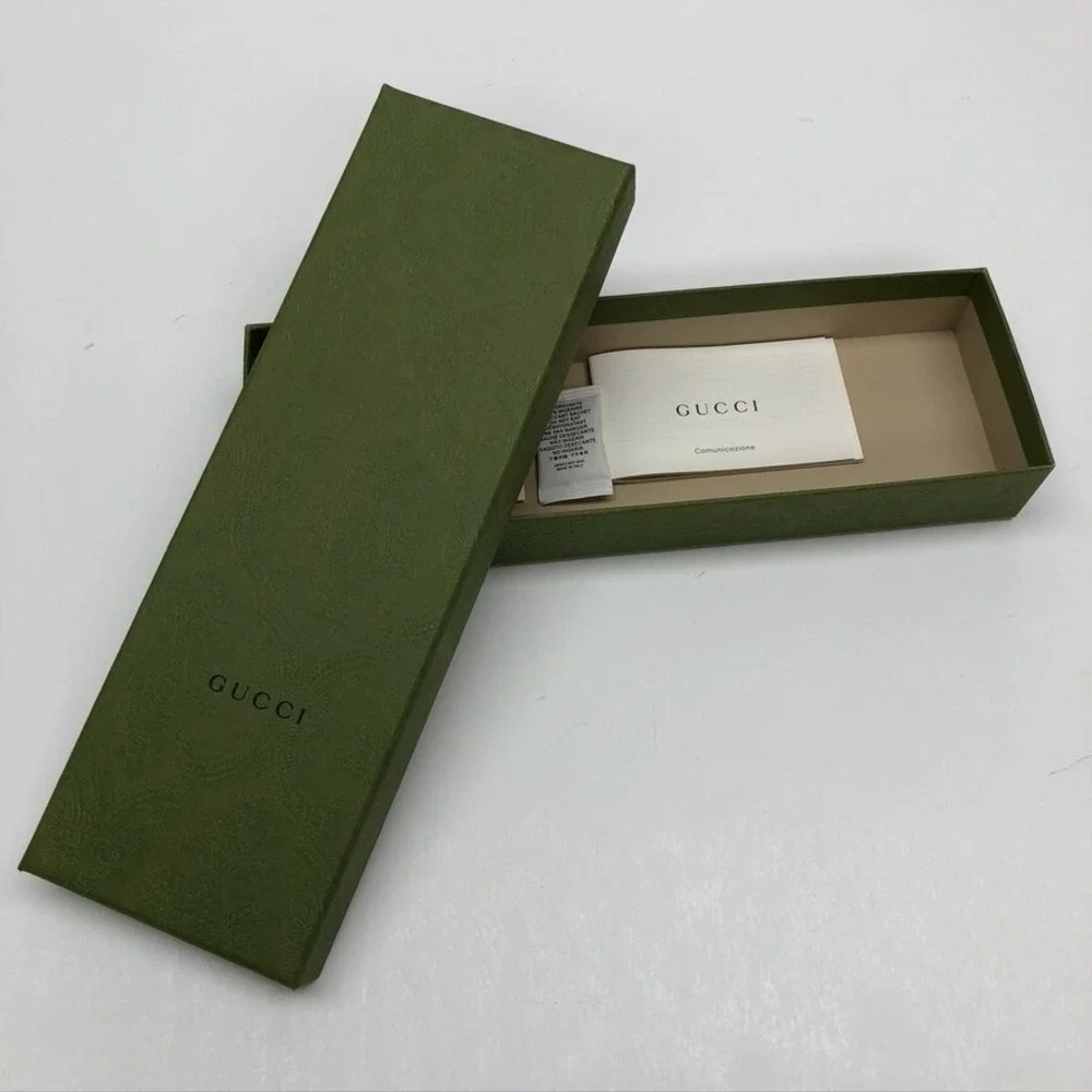 Authentic Gucci Gift‎ Box Green Empty Storage Rectangle Small 3.5x10.5x1.5